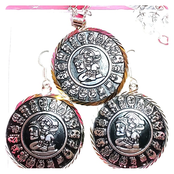 .950 Mexican Silver Mayan Cargador Del Tiempo - Picture 1 of 7